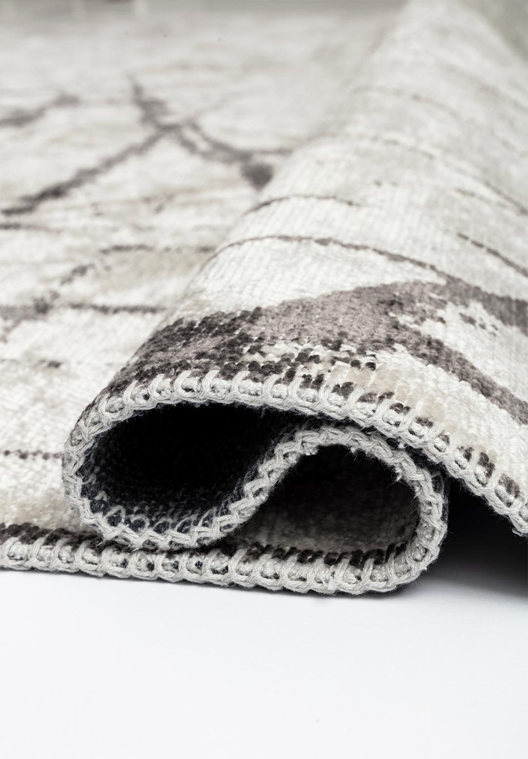 CRACK Тёмный GREY - Экрю Ковер