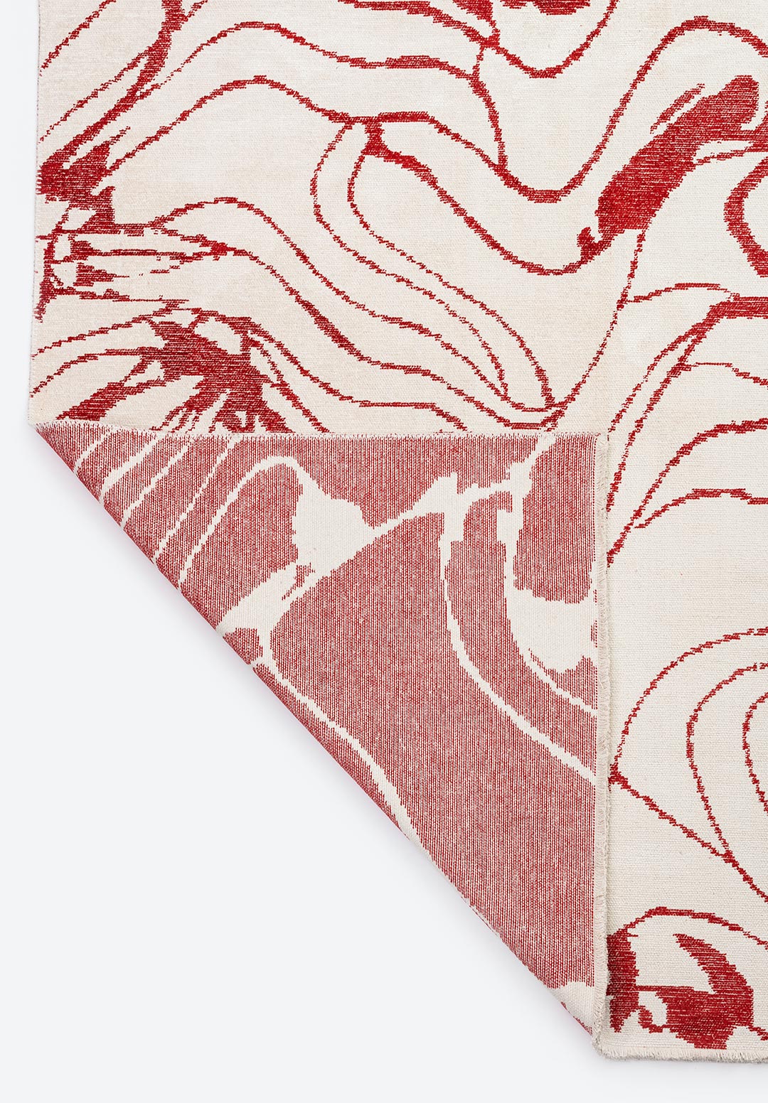 CLOVE Красный - Экрю Ковер