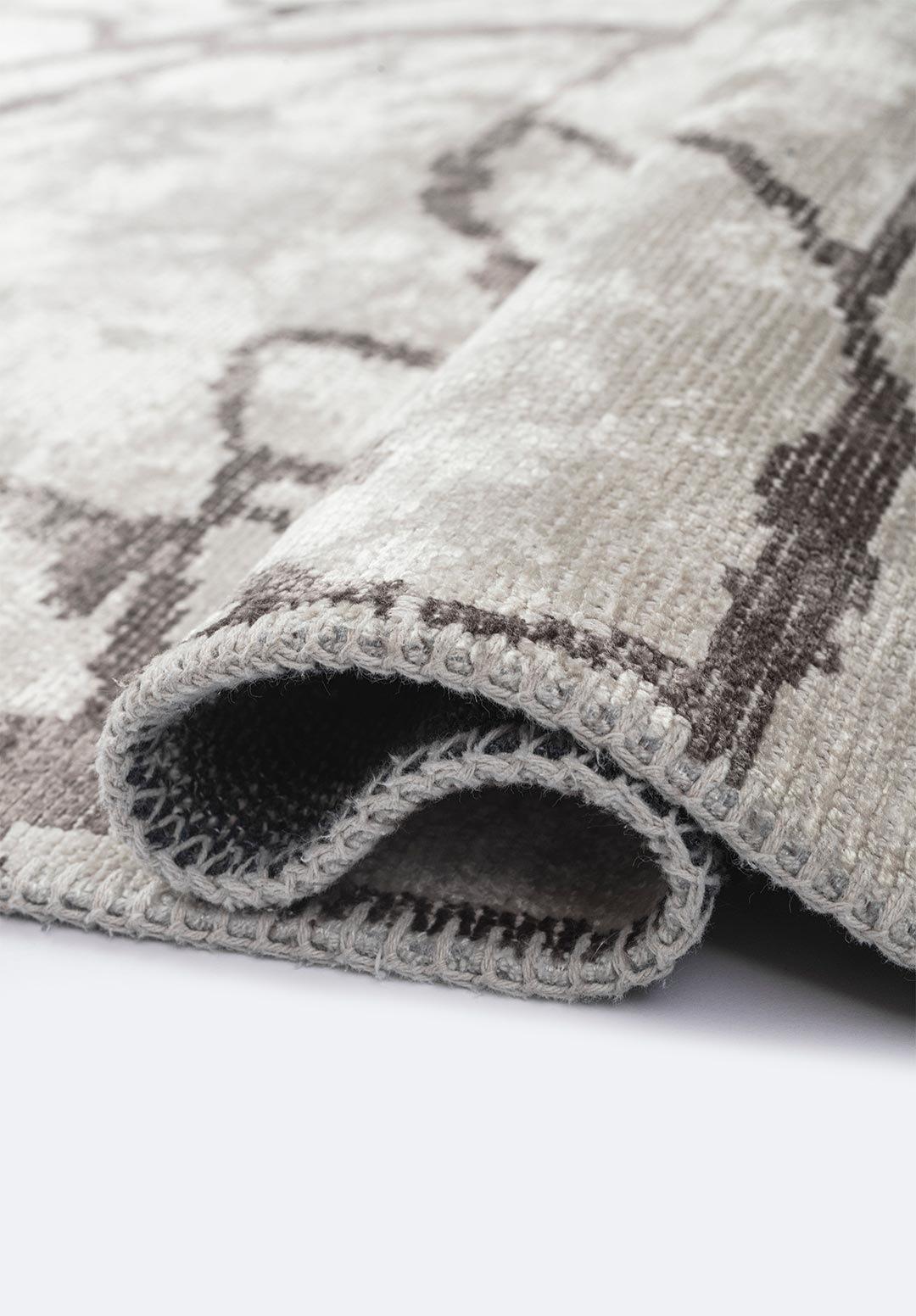 FLAW Тёмный GREY - Экрю Ковер