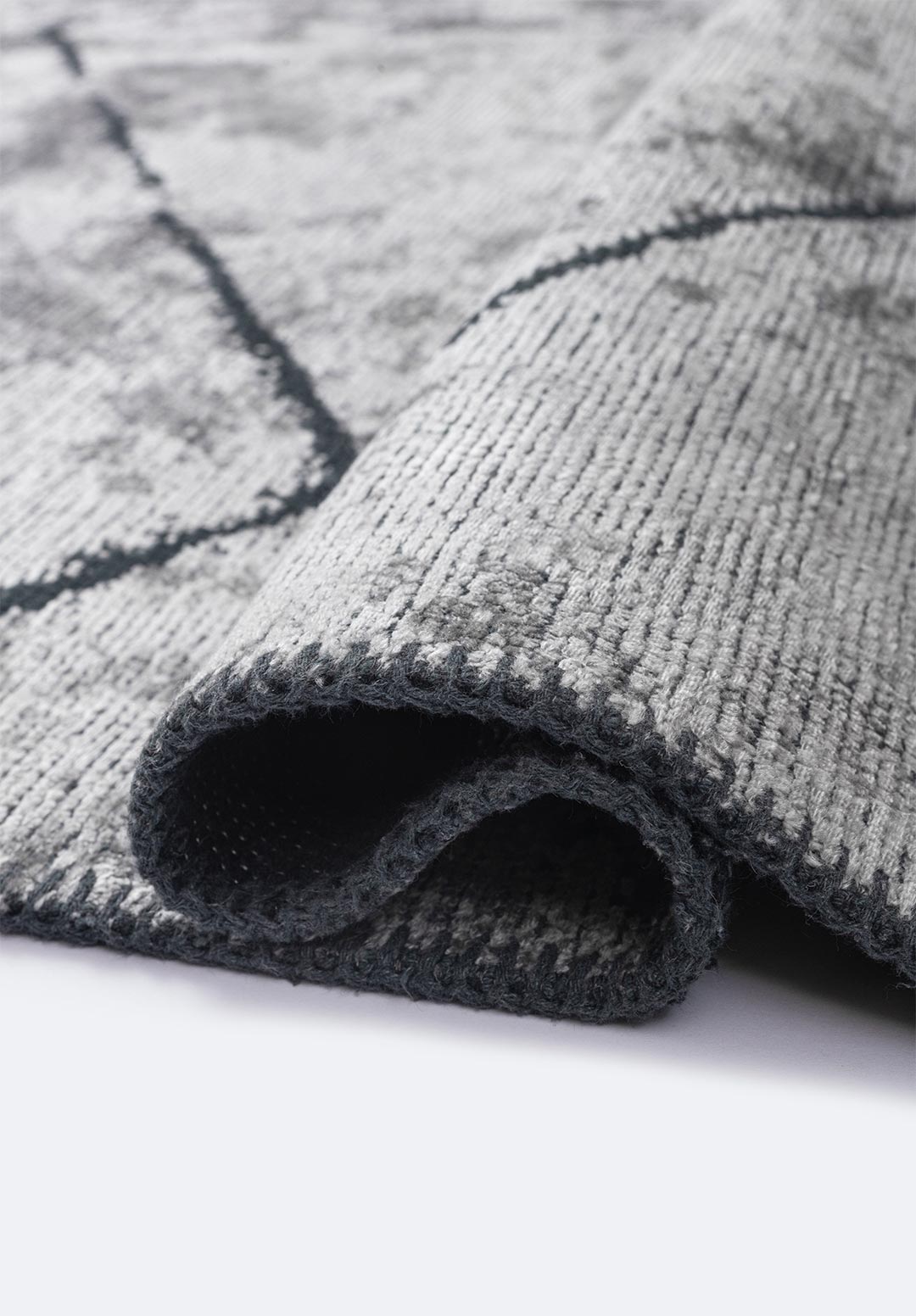 SPIDER MATTE Чёрный - Светлый GREY Ковер