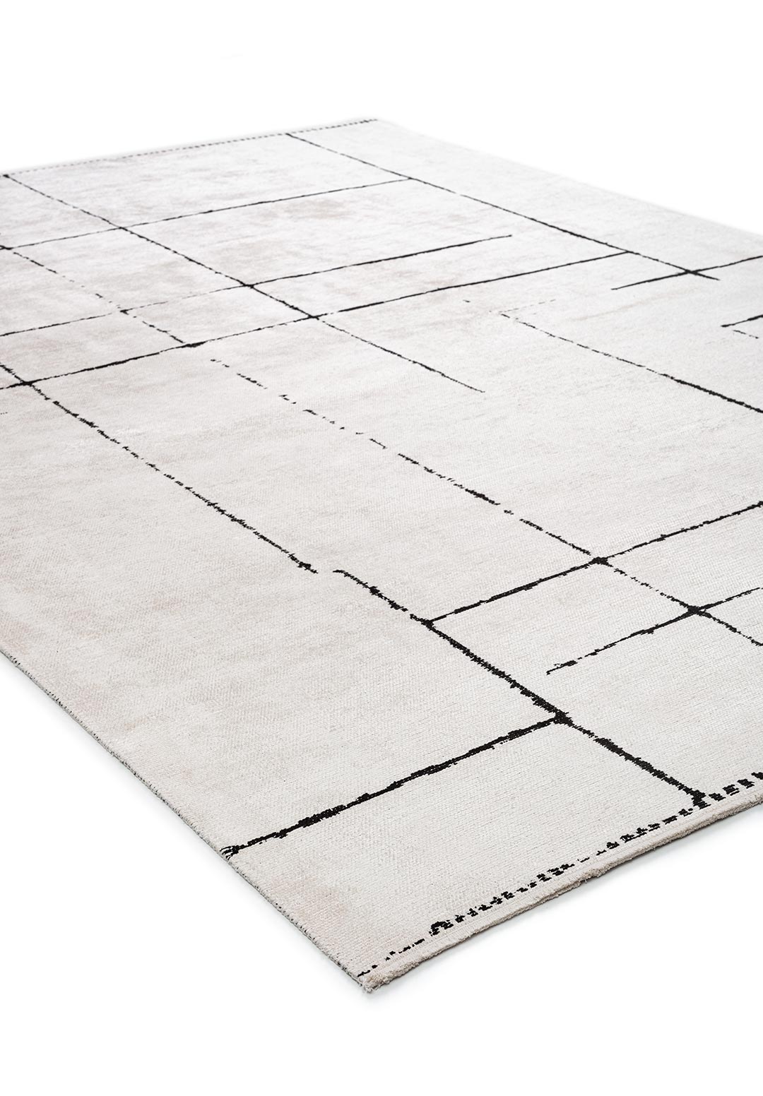 SCRATCH BLACK - ECRU RUG