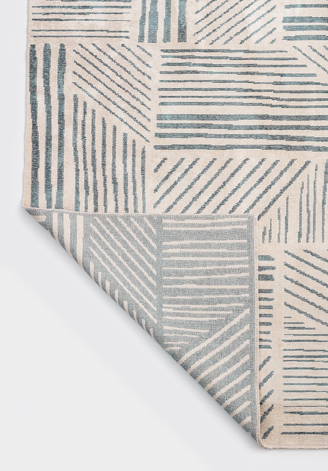 FIELD Синий - Экрю Ковер