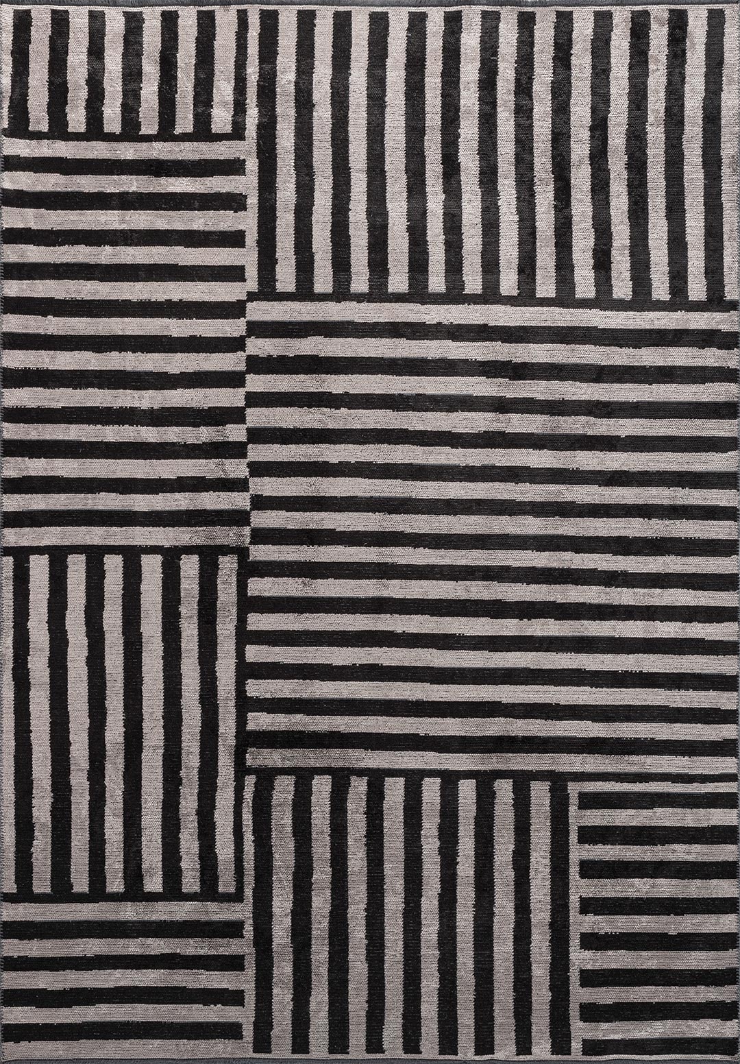 CHECK Чёрный - Светлый GREY Ковер