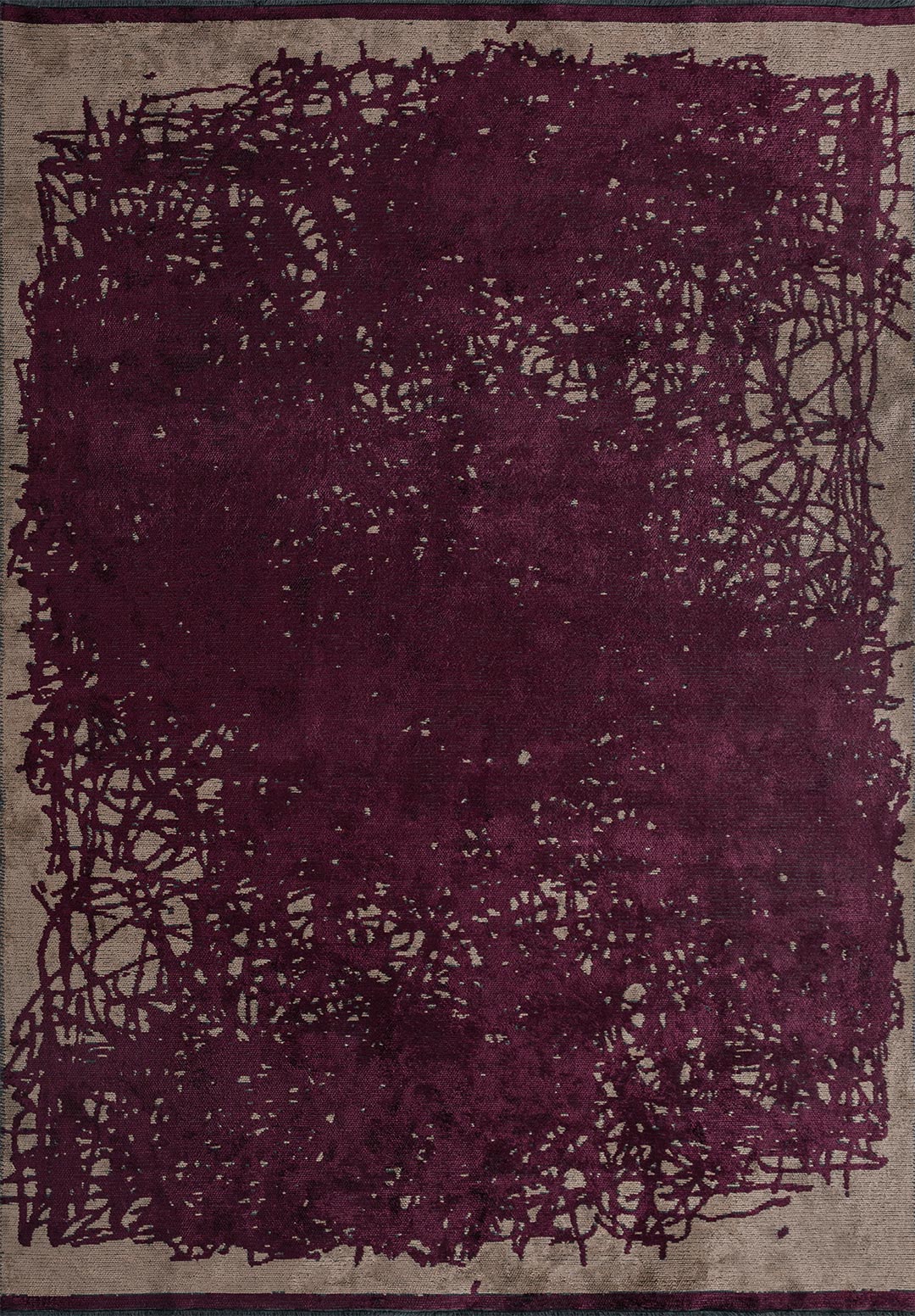 TANGLE Тёмный DAMSON - Тёмный Бежевый Ковер