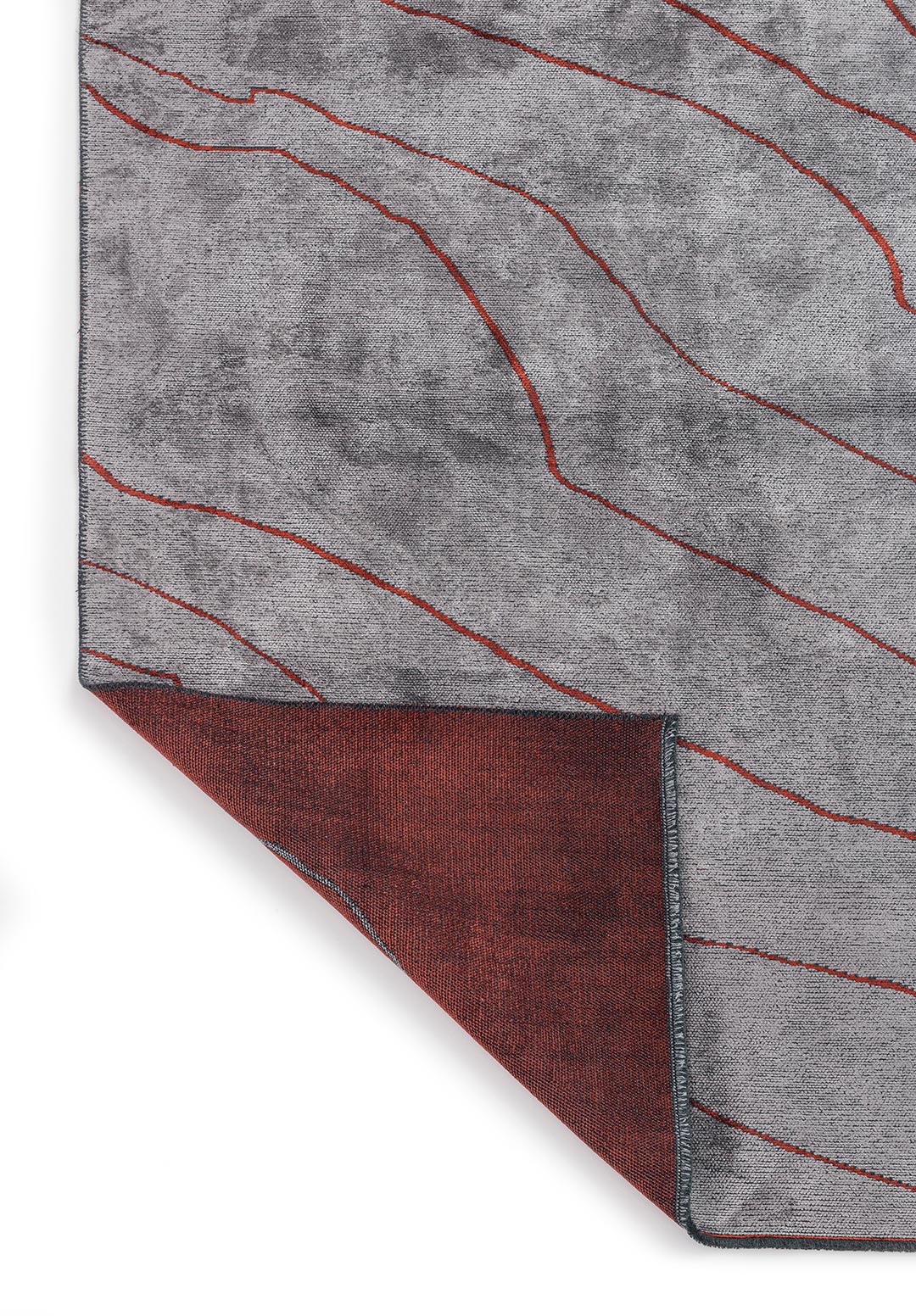 CURVE Светлый GREY - Тёмный Терракотовый Ковер