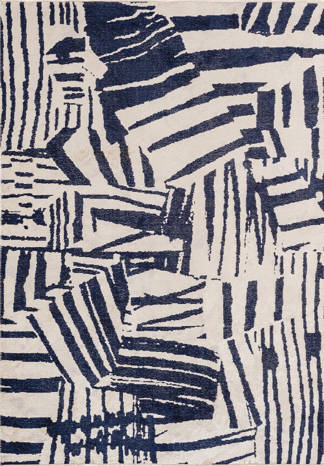 GRAFFITI Тёмный Тёмно - синий - Экрю Ковер