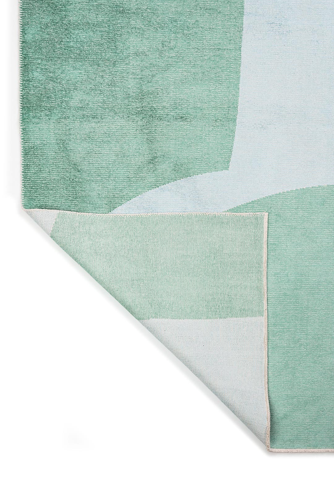 SKEW RIVER GREEN - ICE BLUE RUG