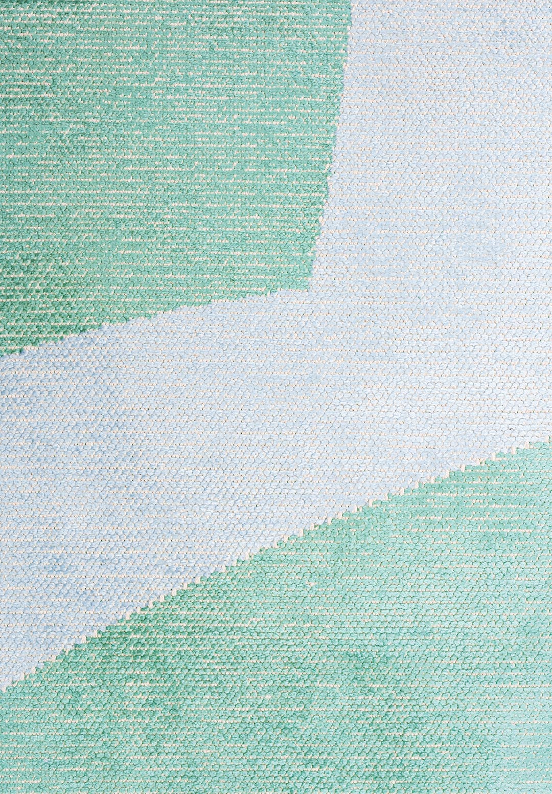 SKEW RIVER GREEN - ICE BLUE RUG