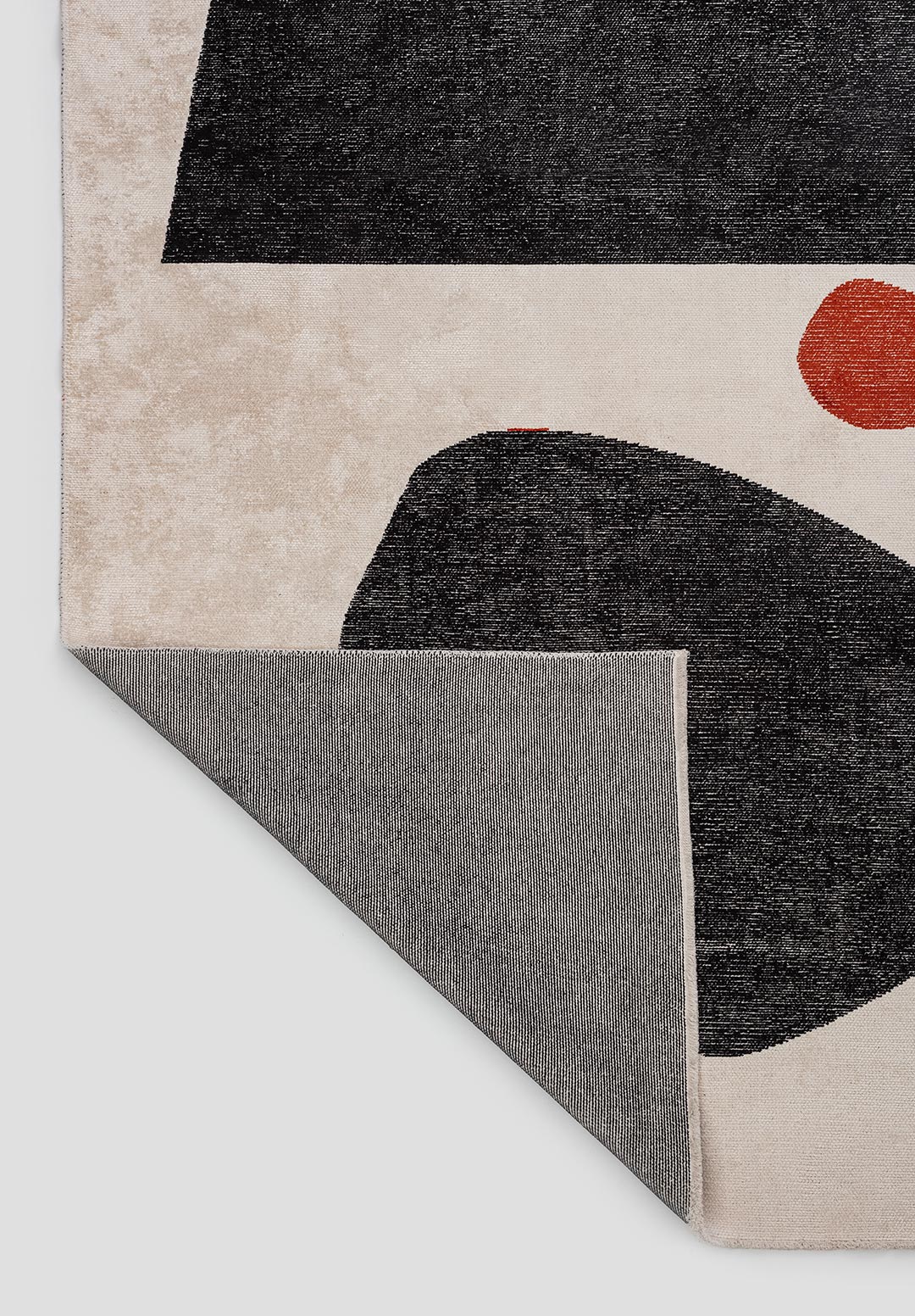 ROCK Чёрный - RUST - Экрю Ковер