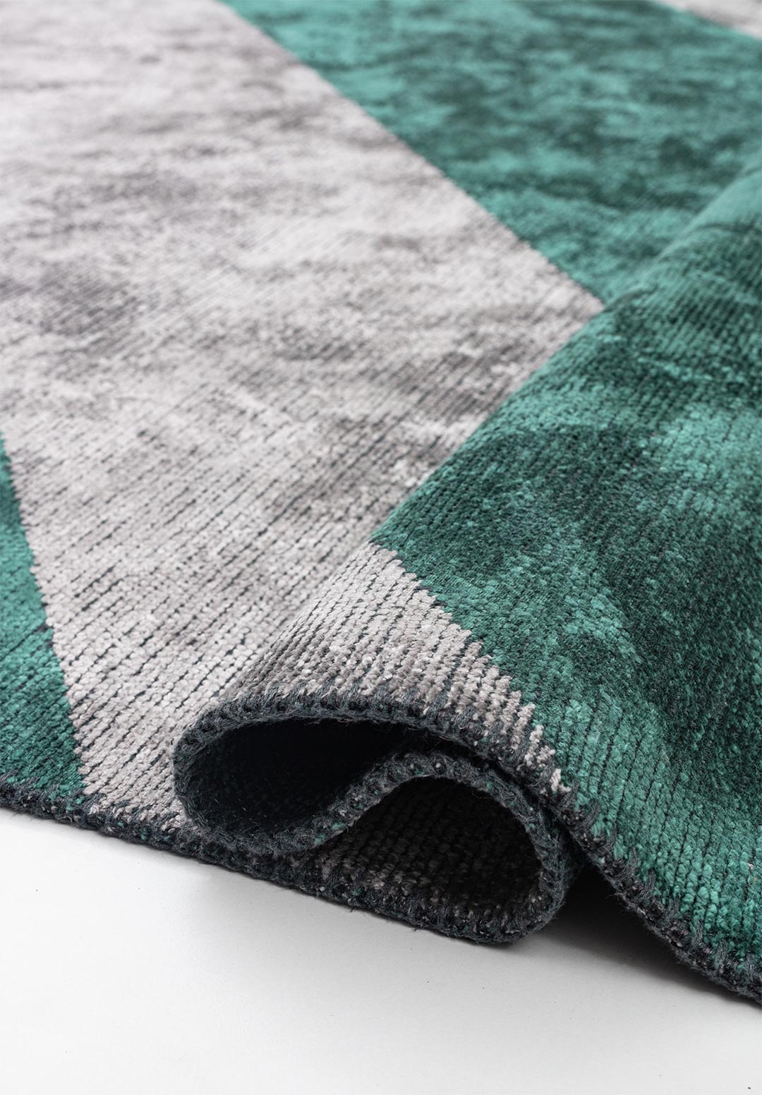CORNER Тёмный Зелёный - Светлый GREY Ковер