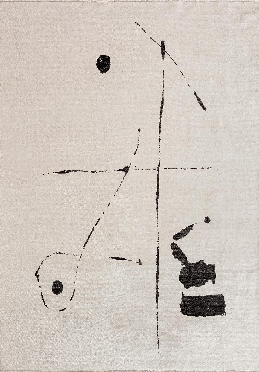 CLAY Чёрный - Экрю Ковер