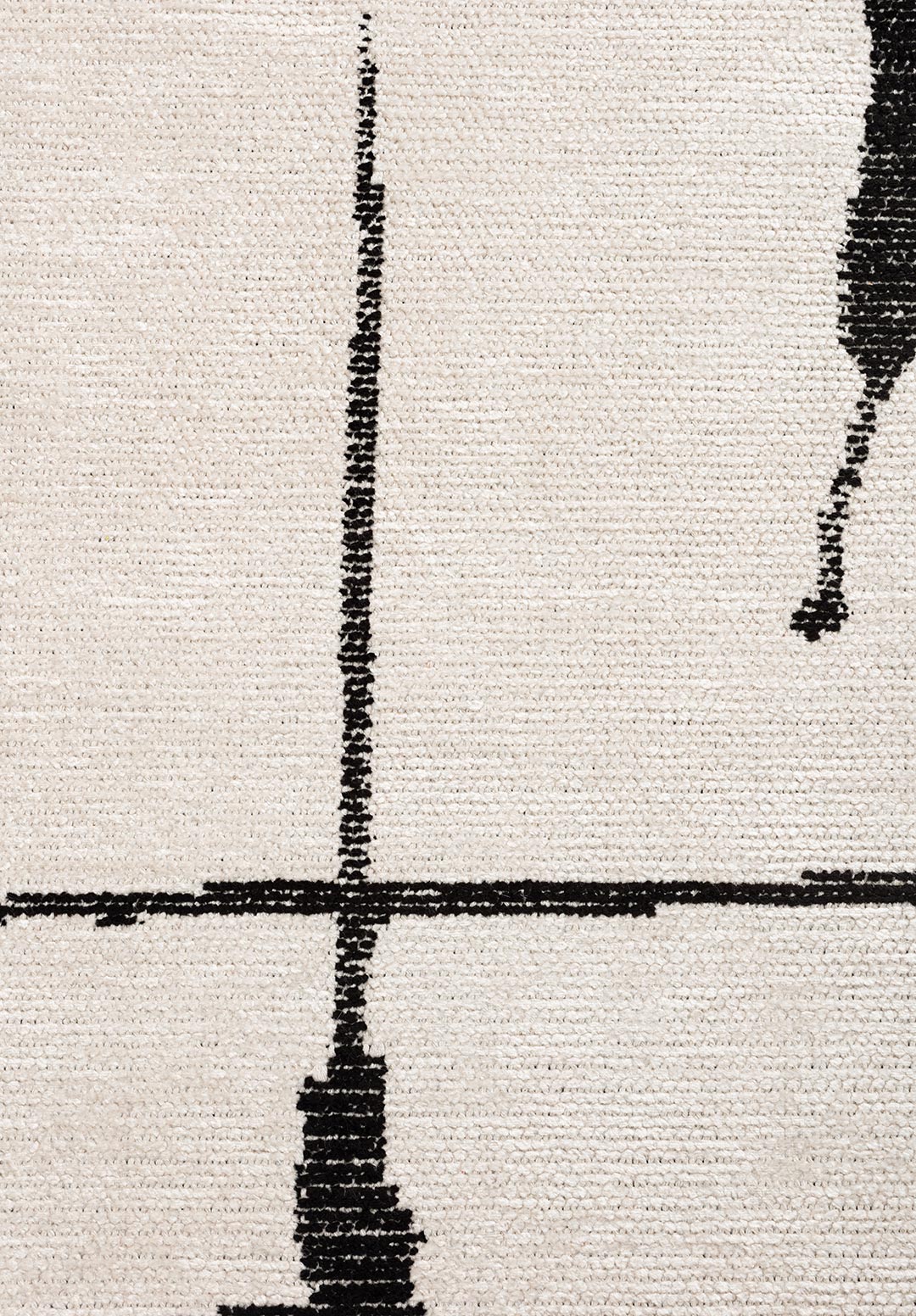 ATLAS Чёрный - Экрю Ковер