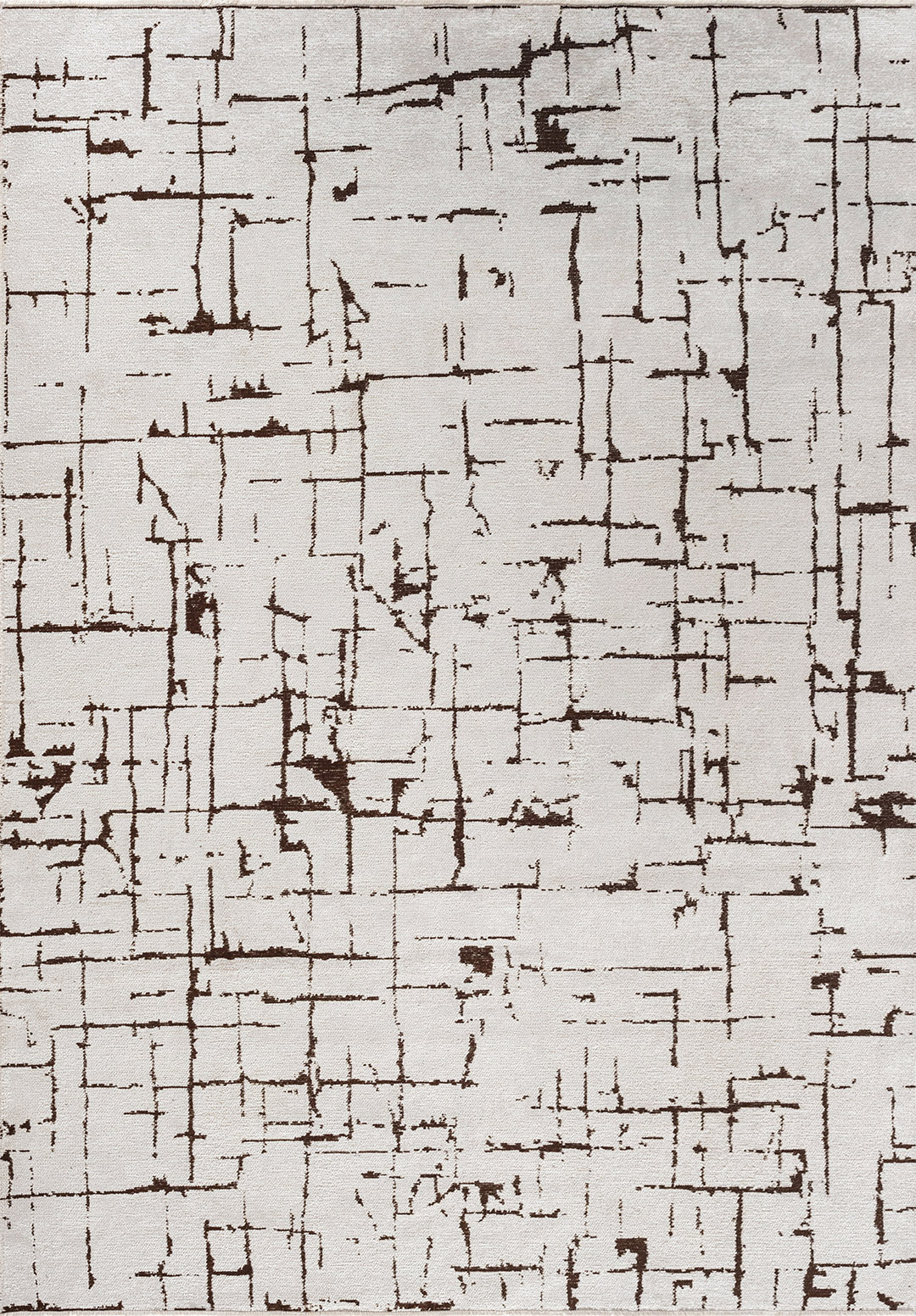 GALAXY DARK BROWN - ECRU RUG