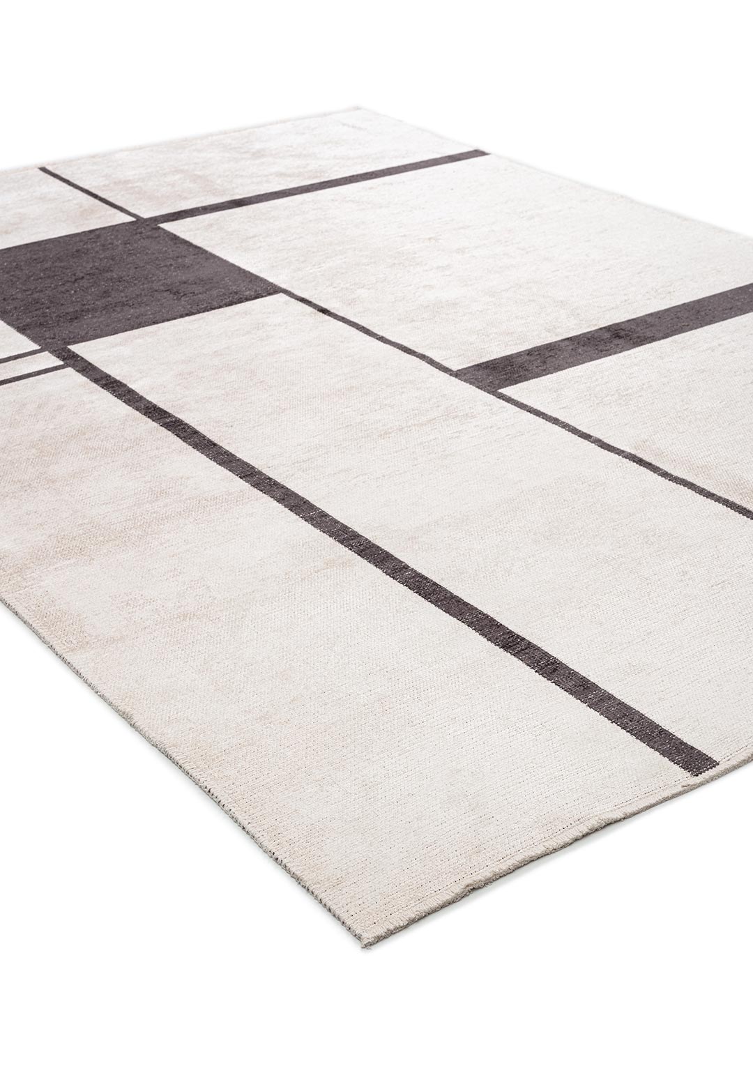 CELL CHARCOAL - ECRU RUG