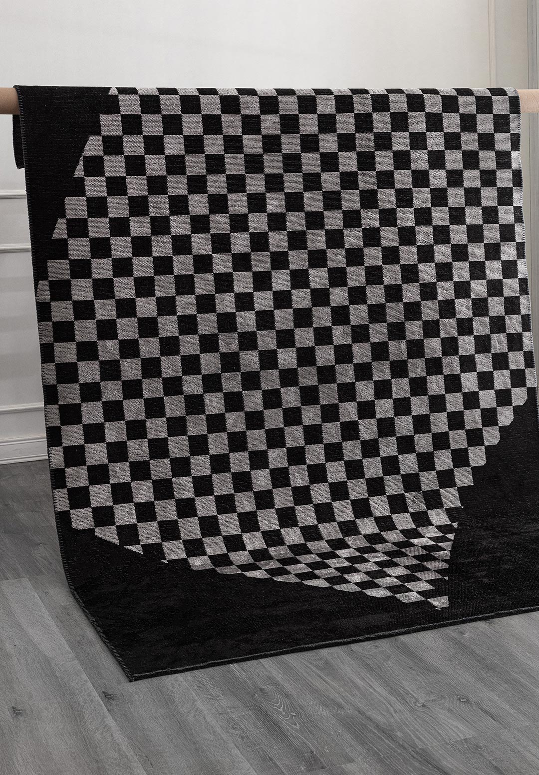 HOLOGRAM Светлый GREY - Чёрный Ковер