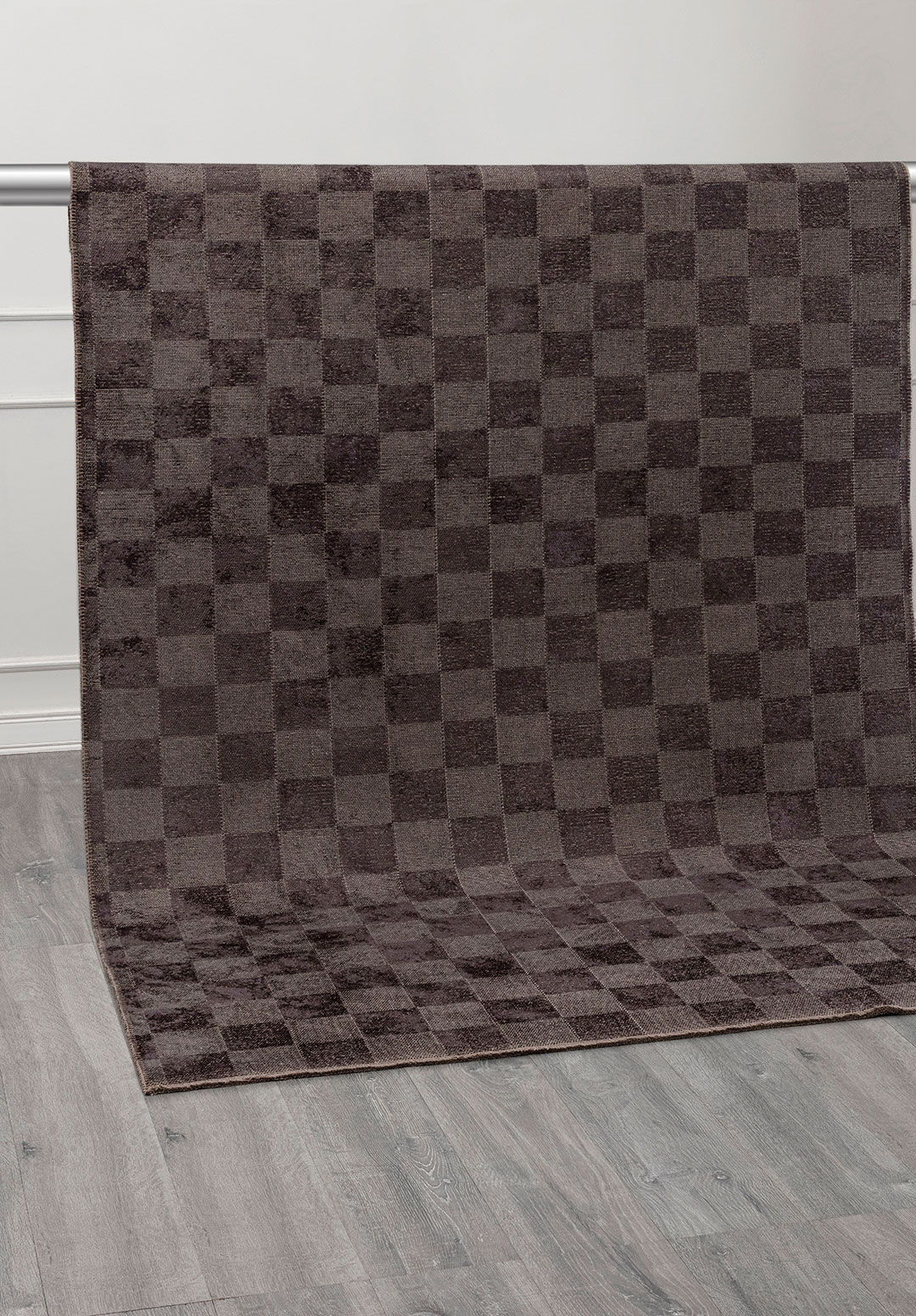 CHECKERS CHARCOAL RUG