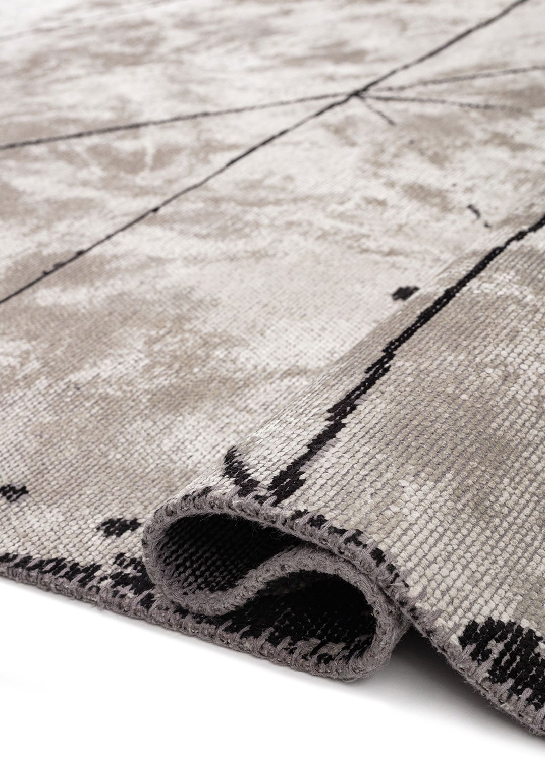 ASTRO Чёрный - Слоновая кость Ковер