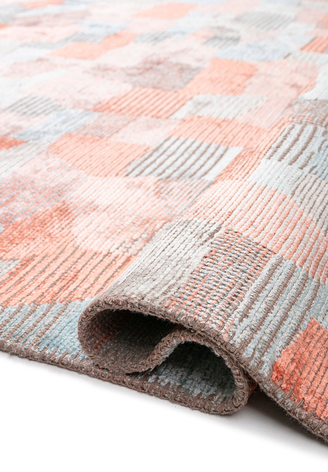 DUNE BONE - LIGHT CORAL - ICE BLUE RUG