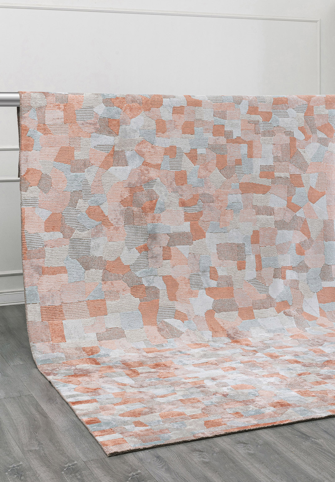 DUNE BONE - LIGHT CORAL - ICE BLUE RUG