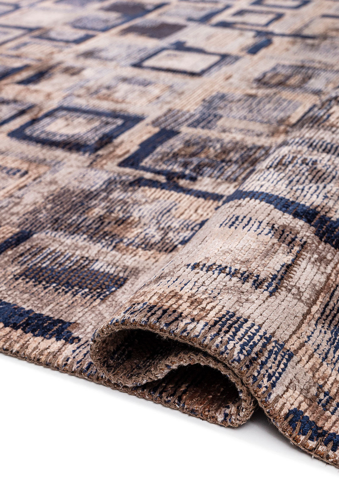 TRIBE ICE Синий - Тёмный Тёмно - синий - Светлый Кремовый Ковер