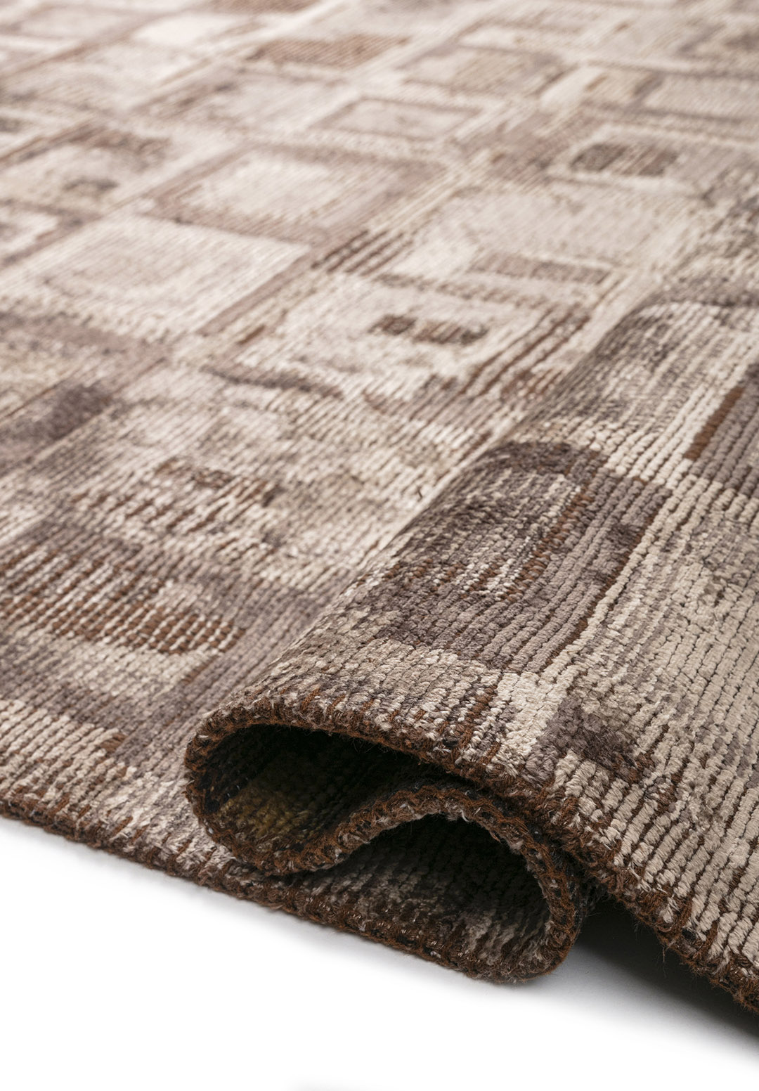 TRIBE DARK MINK - NOUGAT - STONE RUG