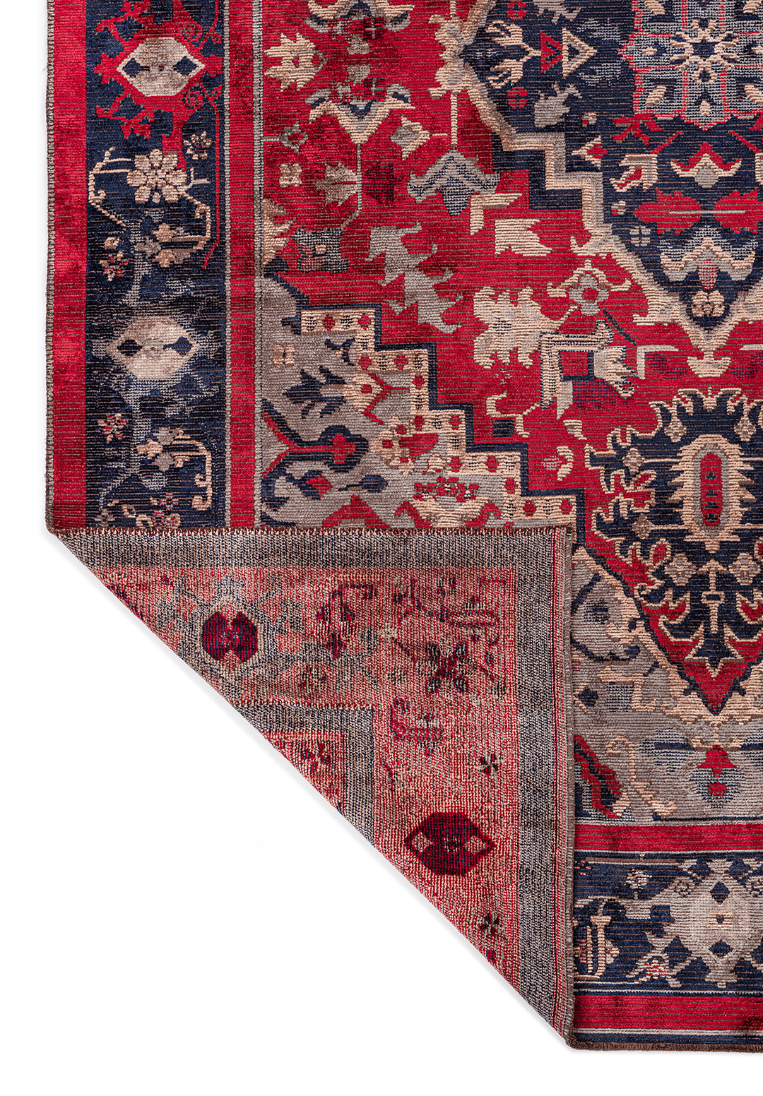 CITADEL BLUE - DARK NAVY - RED - BEIGE RUG