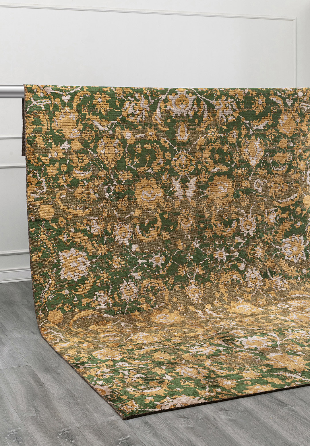 DREAM BONE - GOLD - FOREST GREEN RUG