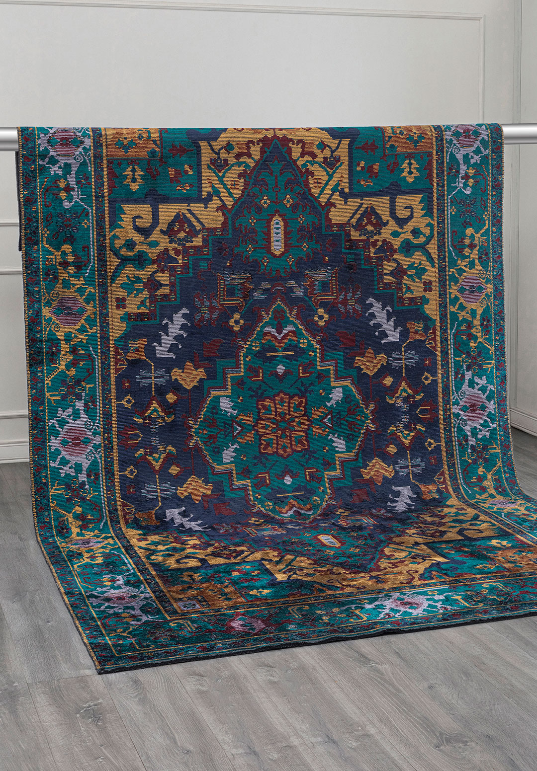 CITADEL DARK TURQUOISE - DARK NAVY - CHERRY - MUSTARD - LILAC RUG