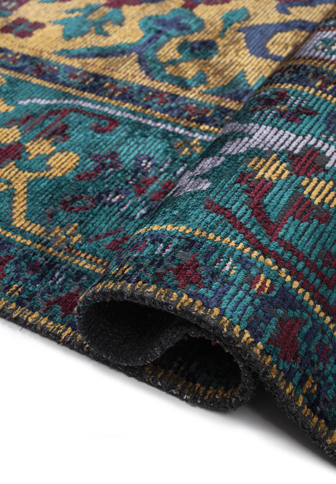 CITADEL DARK TURQUOISE - DARK NAVY - CHERRY - MUSTARD - LILAC RUG