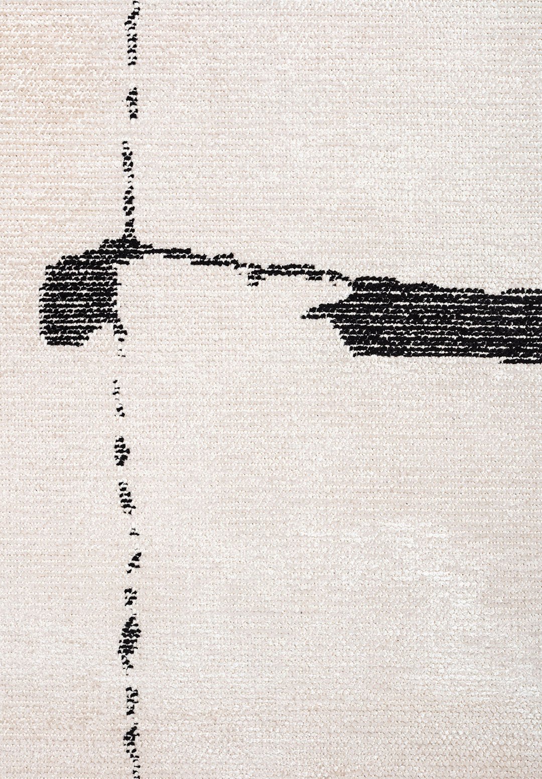 TRACE Чёрный - Экрю Ковер