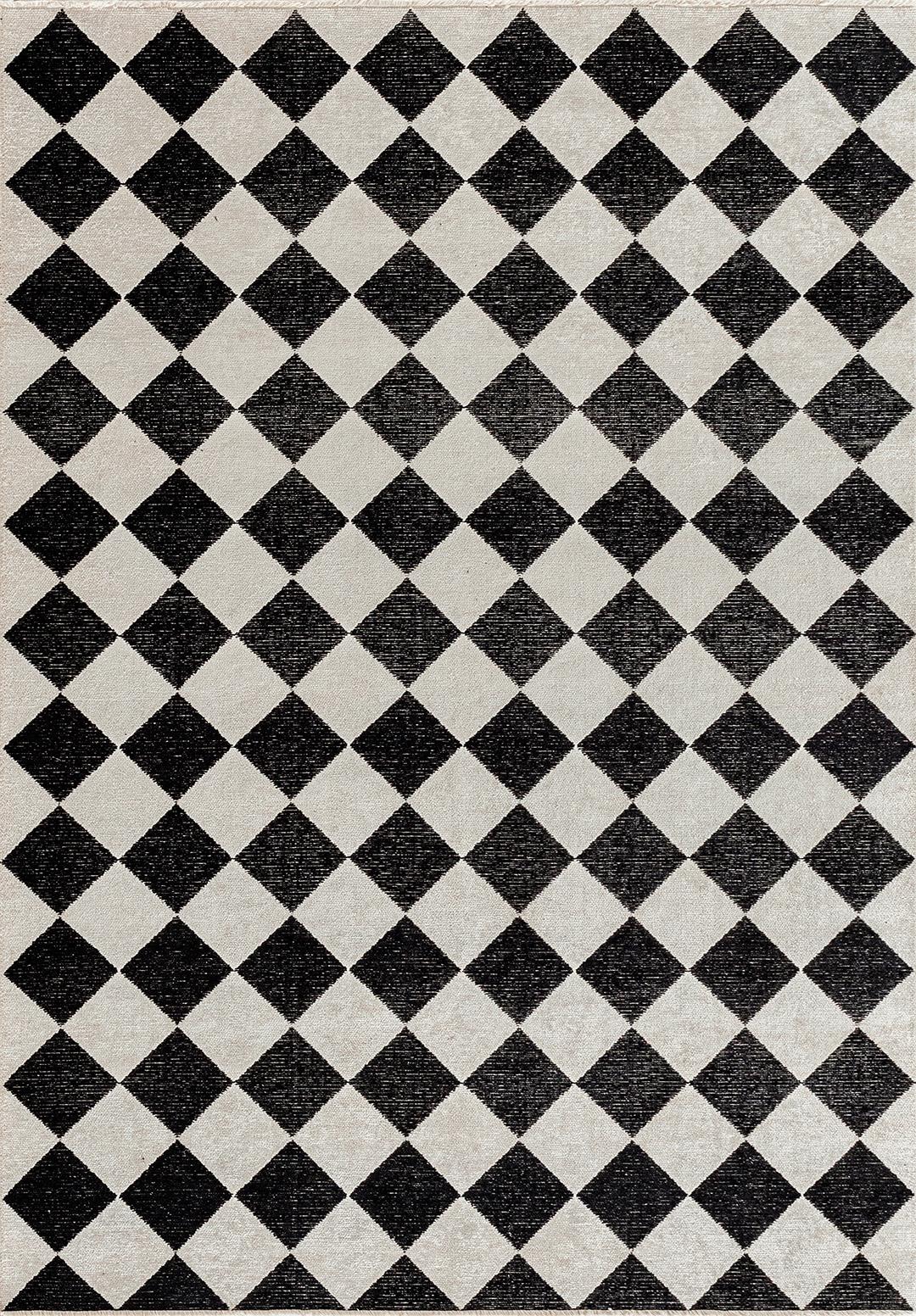 RETRO BLACK - ECRU RUG