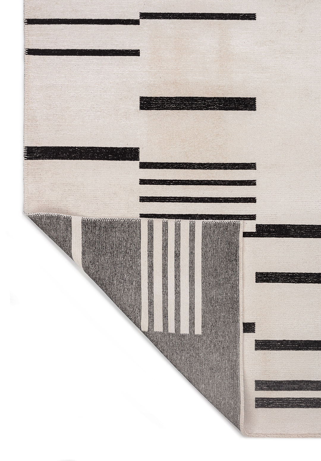 STEP BLACK - ECRU RUG