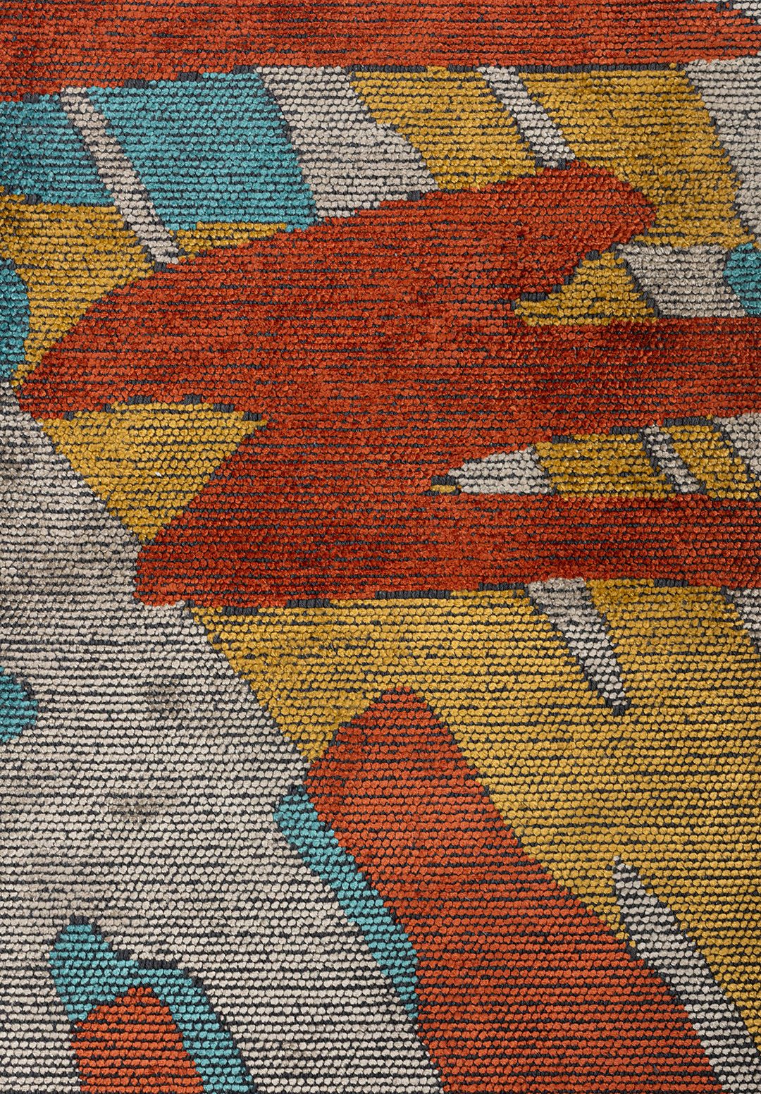 CARNIVAL Тёмный Терракотовый - Бирюзовый - Горчичный - Кремовый Ковер