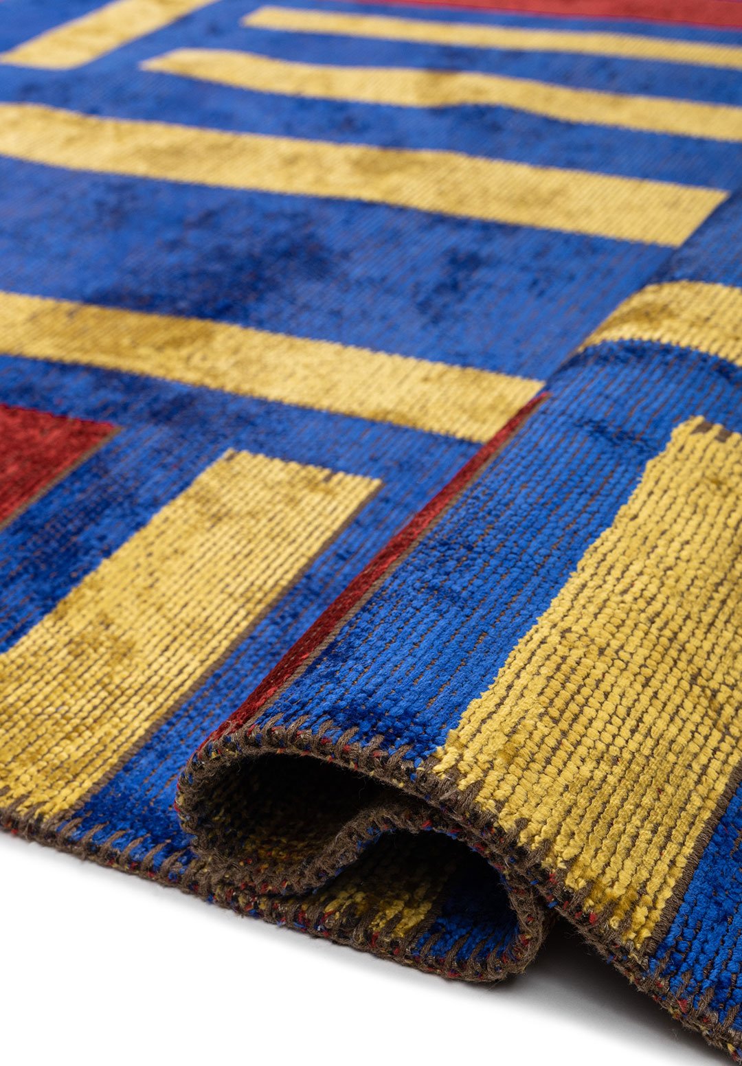 PARCEL RED - YELLOW - SAX BLUE RUG