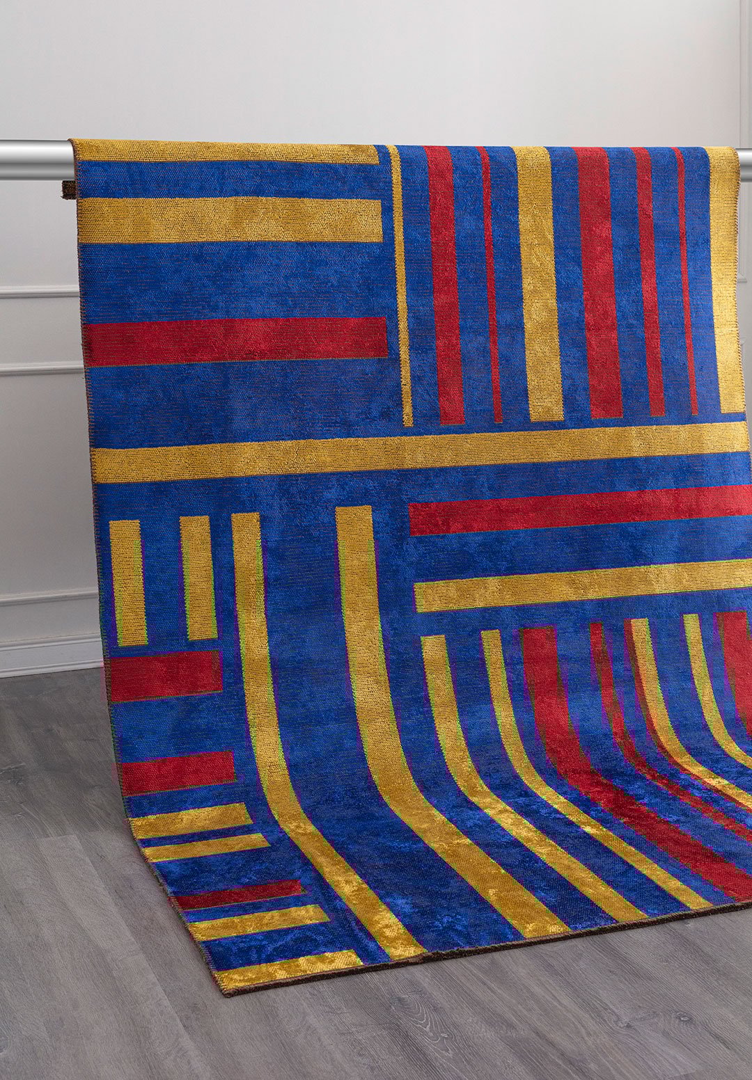 PARCEL RED - YELLOW - SAX BLUE RUG