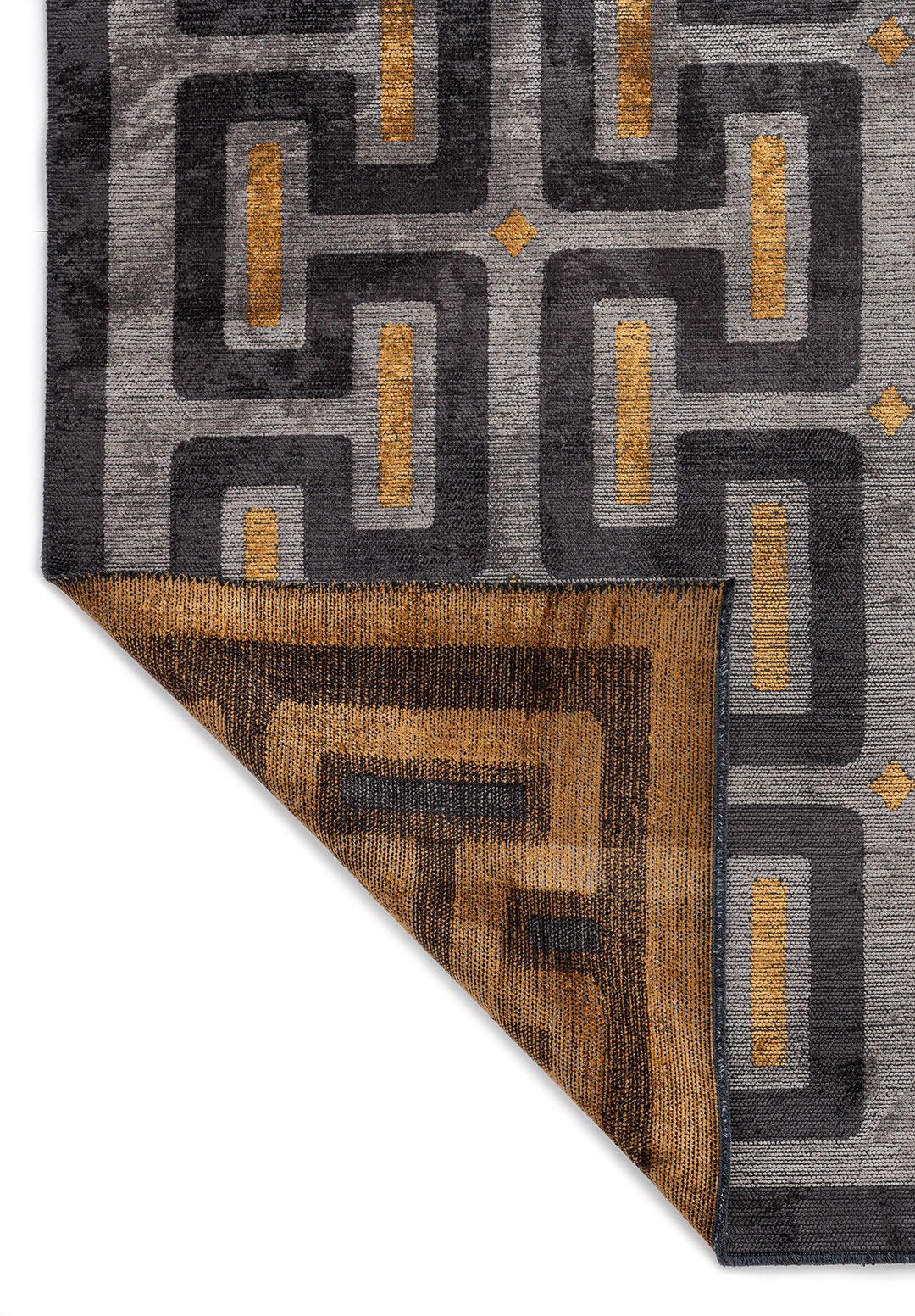 CHARM GREY - CHARCOAL - MUSTARD RUG