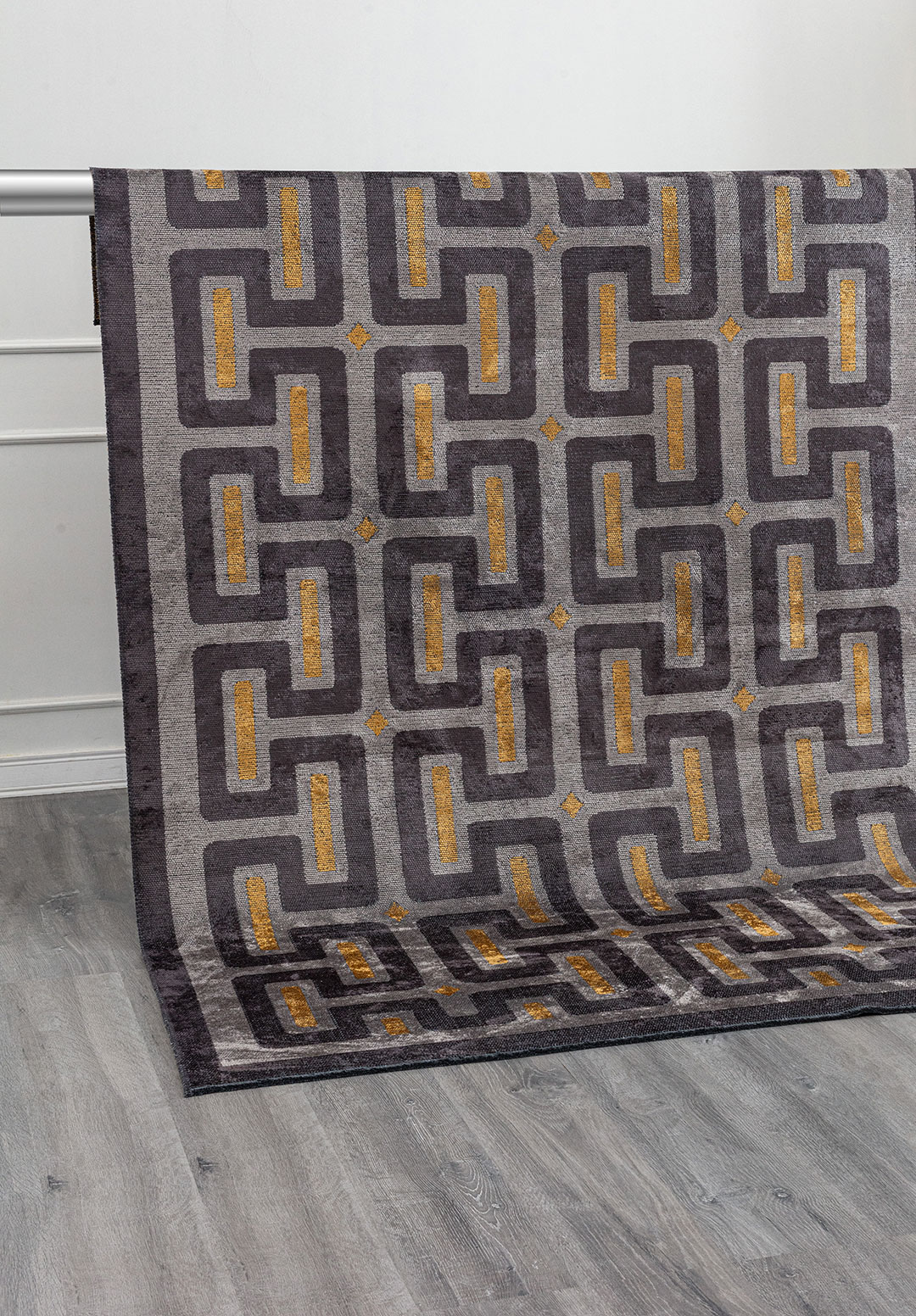 CHARM GREY - CHARCOAL - MUSTARD RUG