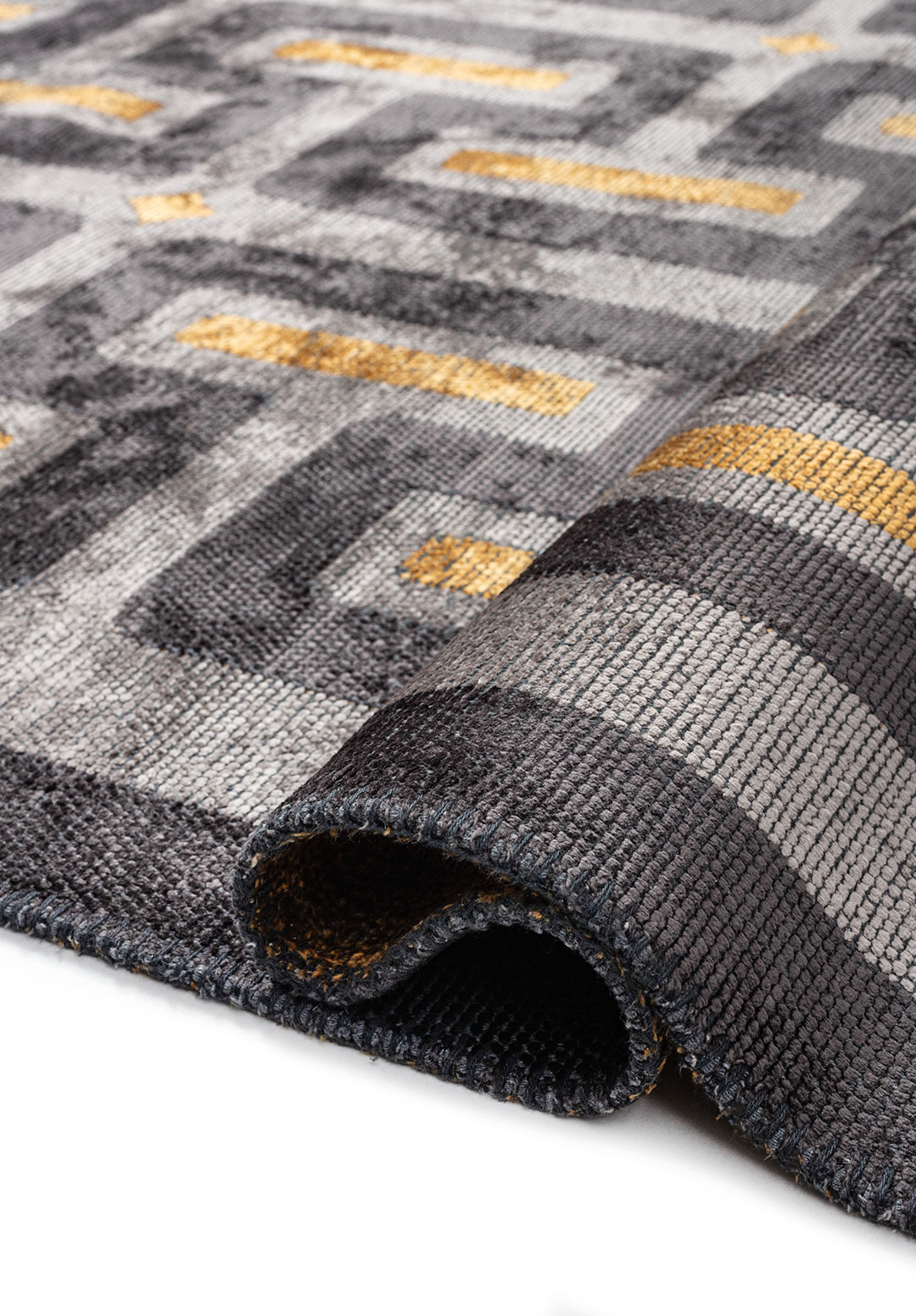 CHARM GREY - CHARCOAL - MUSTARD RUG