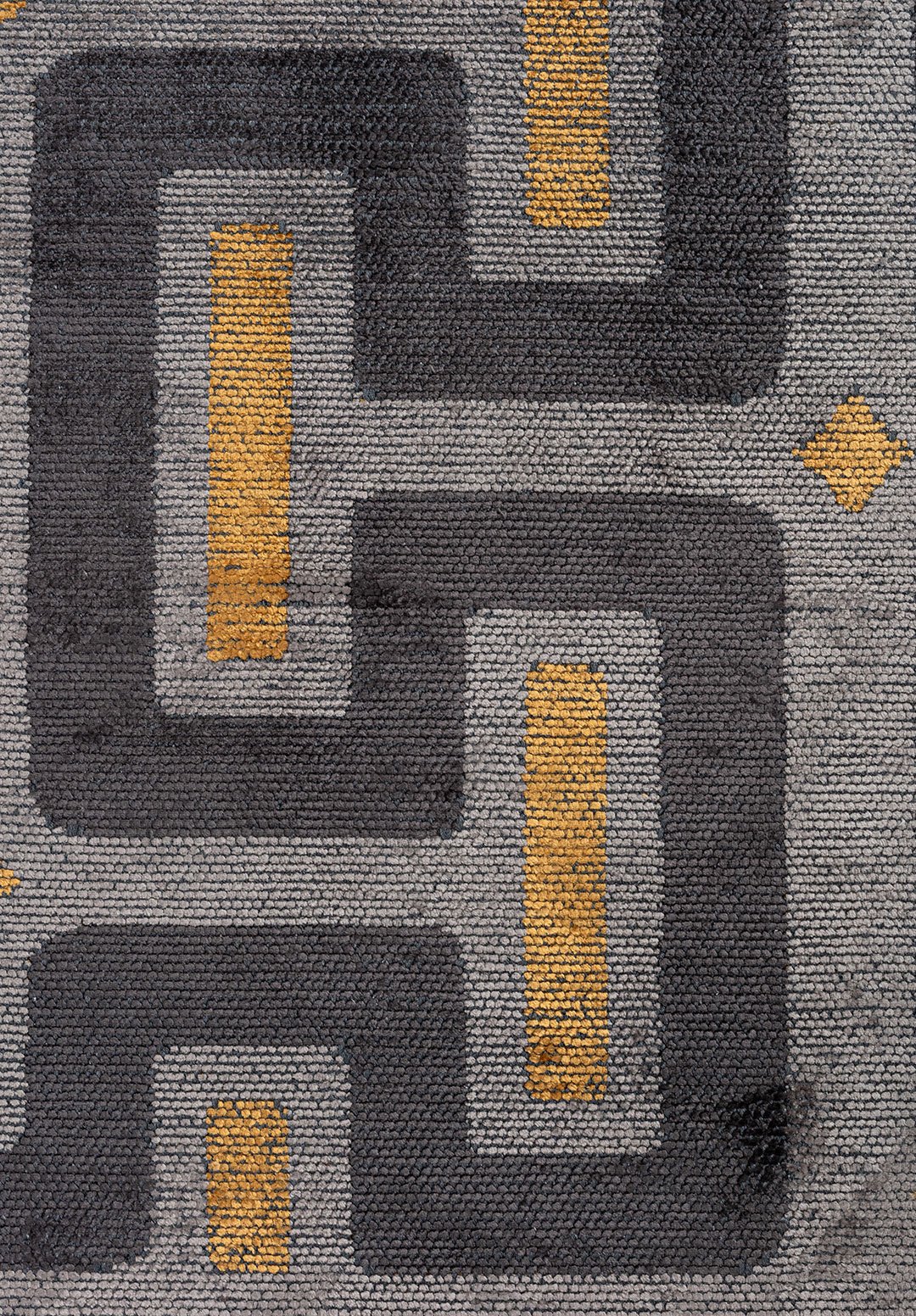 CHARM GREY - CHARCOAL - MUSTARD RUG