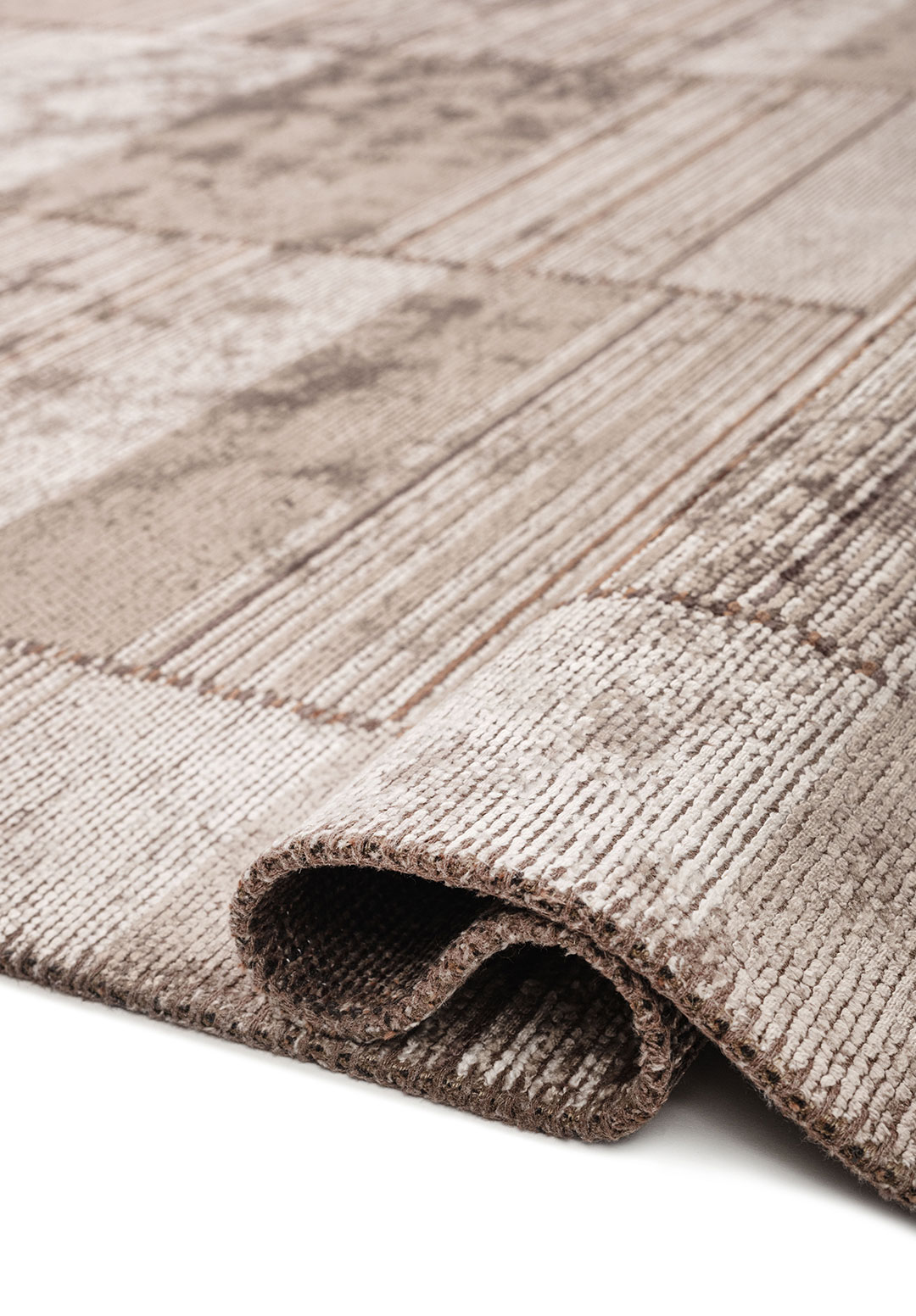 RAILWAY NOUGAT - CACAO - DARK MINK - LIGHT CREAM RUG