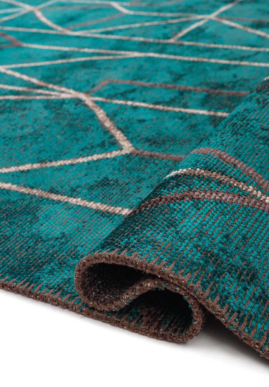 DELTA GREY - Графитовый - Тёмный Бирюзовый Ковер