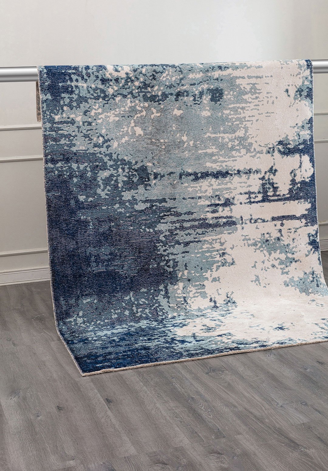 BLAZE DARK NAVY - BLUE - ECRU RUG