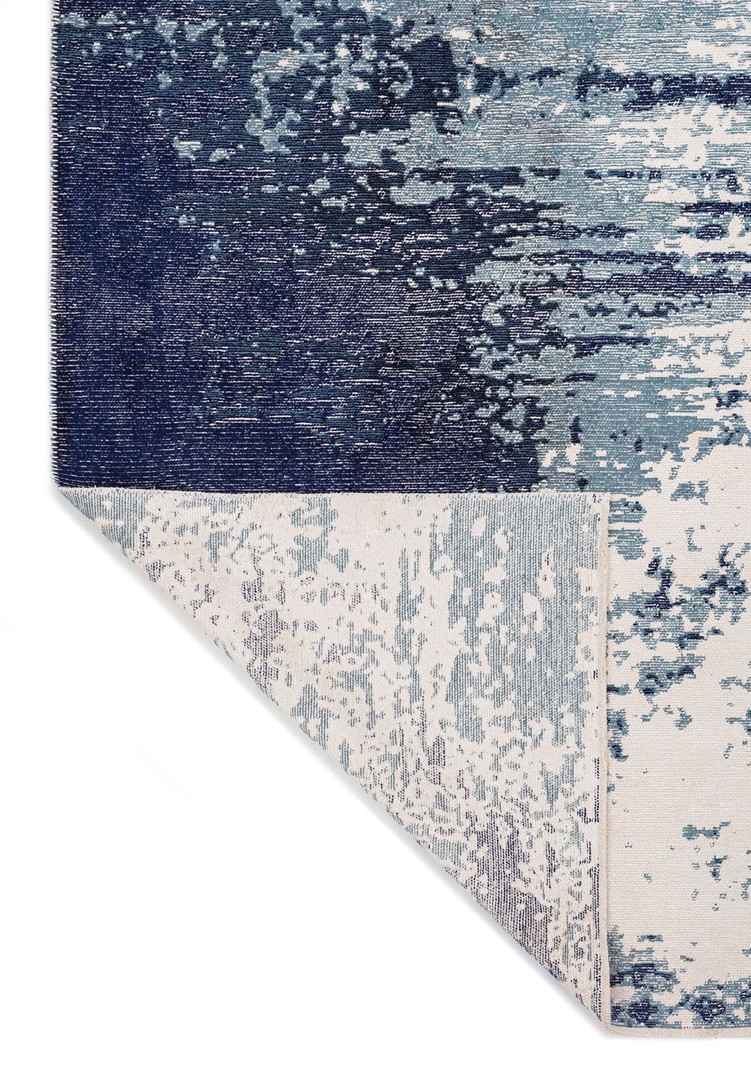BLAZE DARK NAVY - BLUE - ECRU RUG