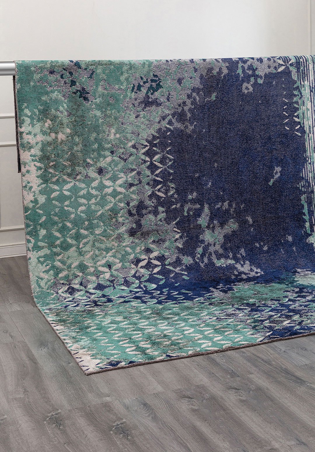 BLOOM Тёмный Тёмно - синий - Тёмный Зелёный - Светлый Кремовый Ковер