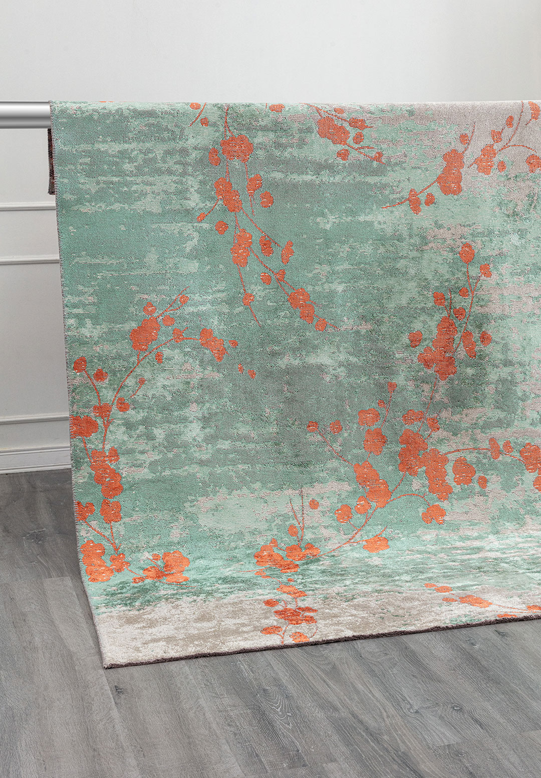BLOSSOM Коралловый - RIVER Зелёный - Светлый Кремовый Ковер
