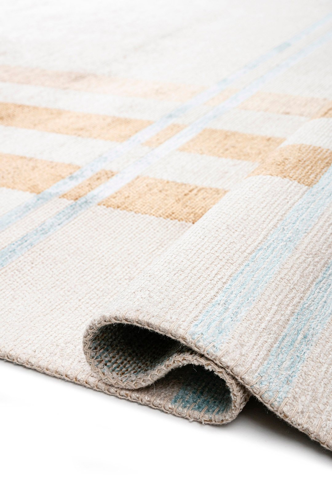 SCOTCH DARK BEIGE - ICE BLUE - ECRU RUG
