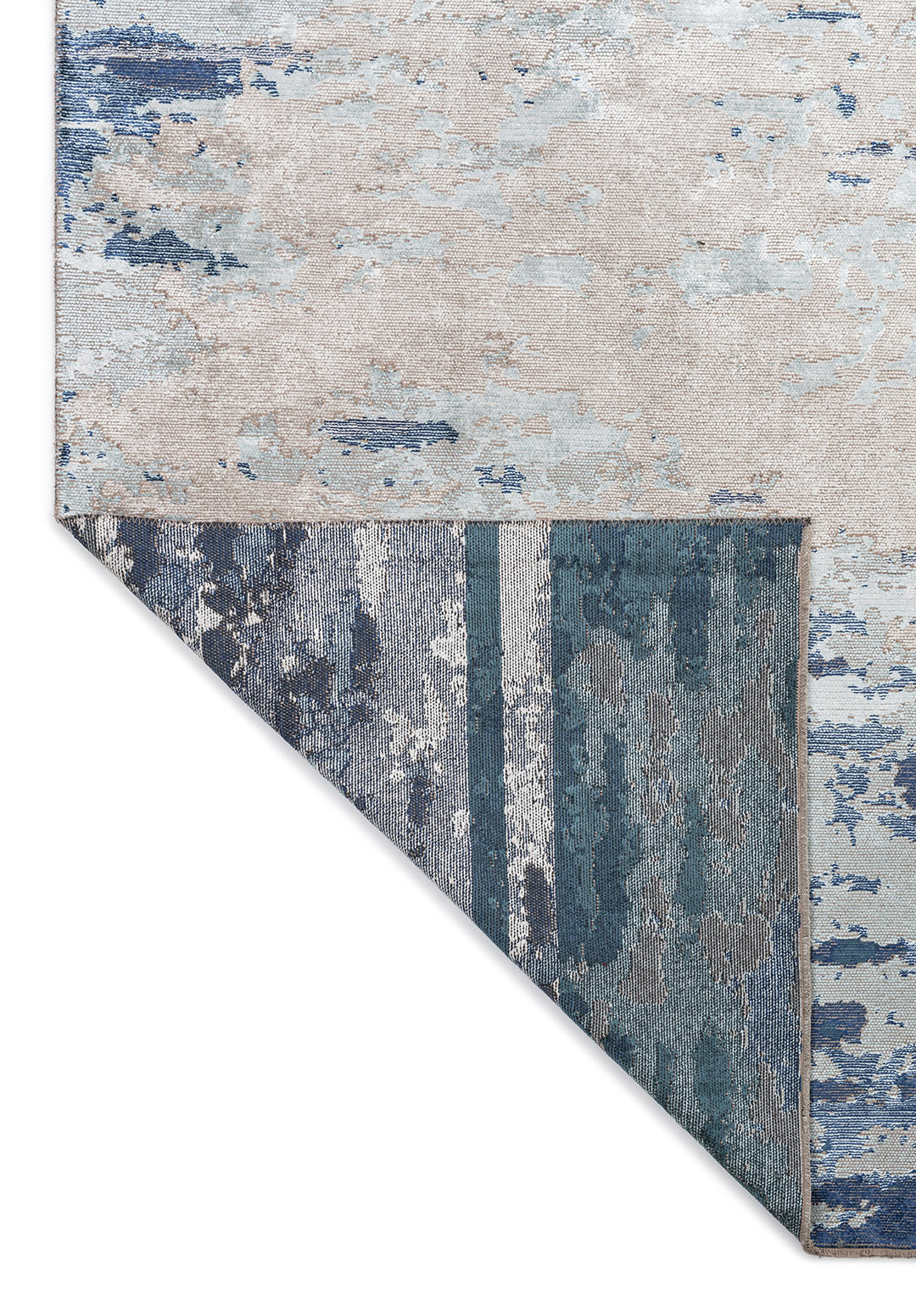 MEADOW PETROL - DARK NAVY - NAVY BLUE - ICE BLUE - BONE RUG