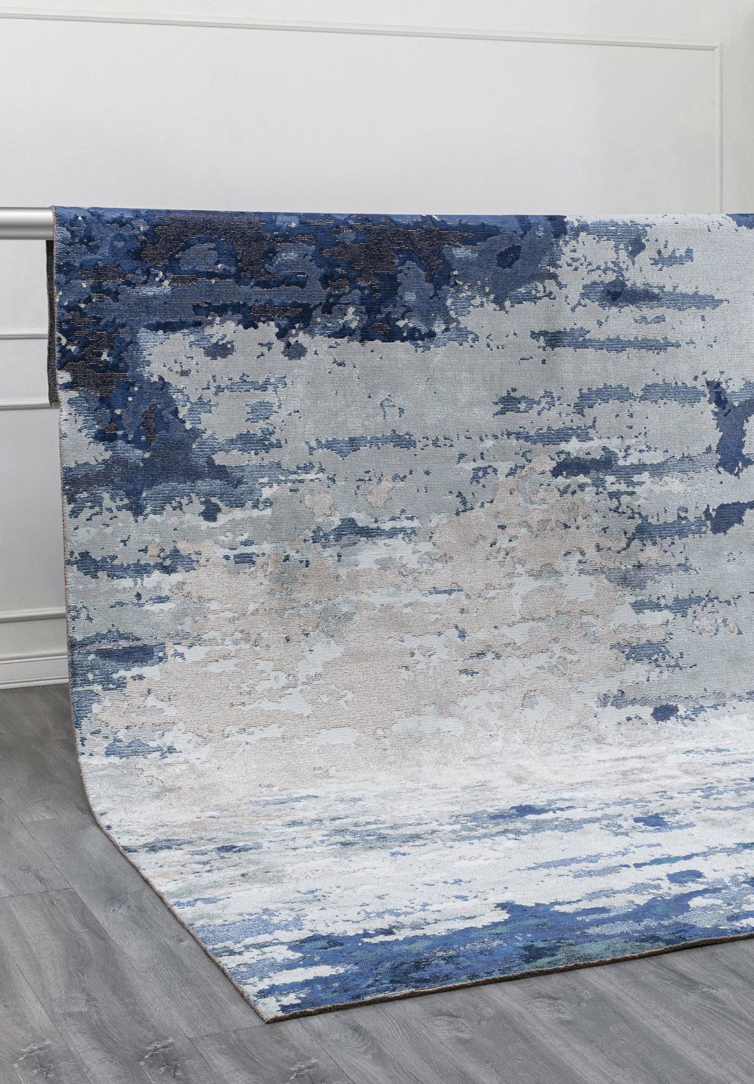 MEADOW PETROL - DARK NAVY - NAVY BLUE - ICE BLUE - BONE RUG