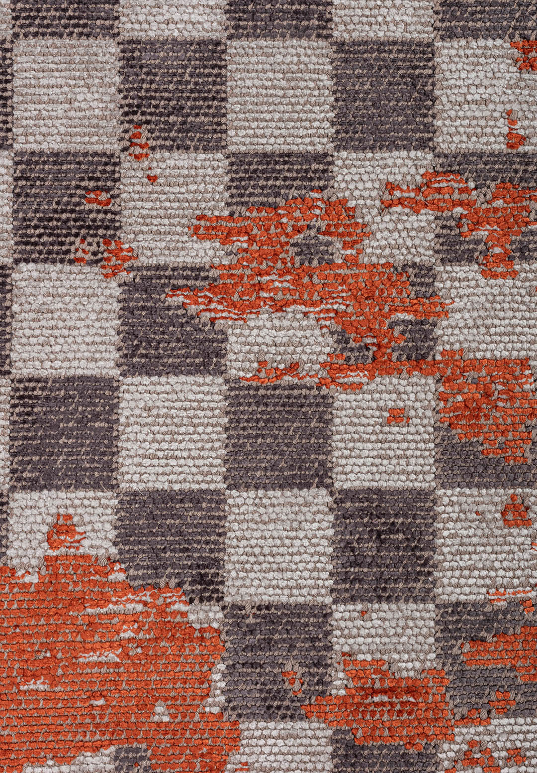 MIRAGE LIGHT GREY - RUST - CHARCOAL RUG