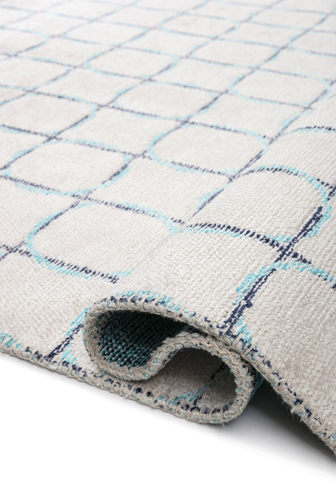 EQUINOX Тёмный Тёмно - синий - Бирюзовый - Экрю Ковер